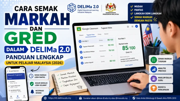 Cara Semak Markah dan Gred dalam DELIMa 2.0